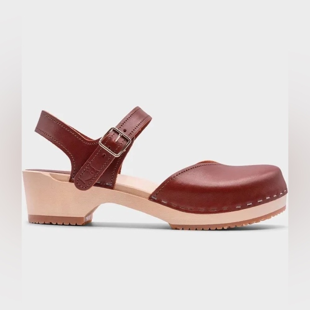 Sandgrens Saragasso Cognac Mary Jane Clogs